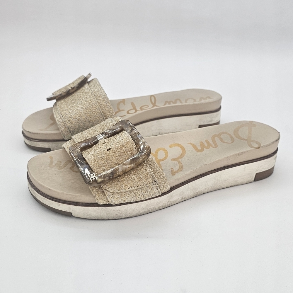 Sam Edelman Ariane Platform Sandals Eggshell Size 9.5 – Preowned - Picture 3 of 12